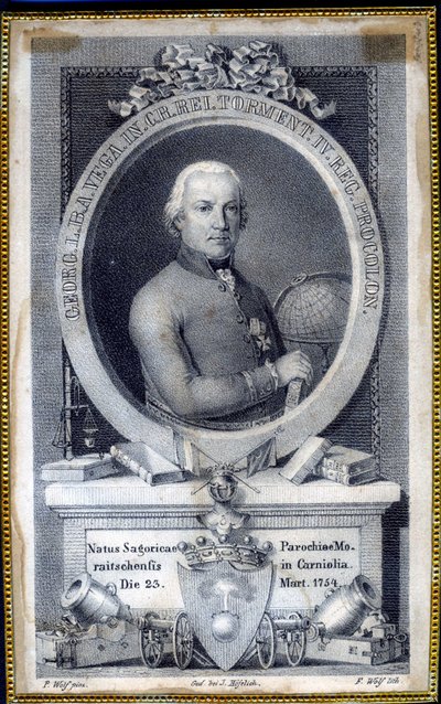 Ritratto di Jurij Vega da F. Wolf